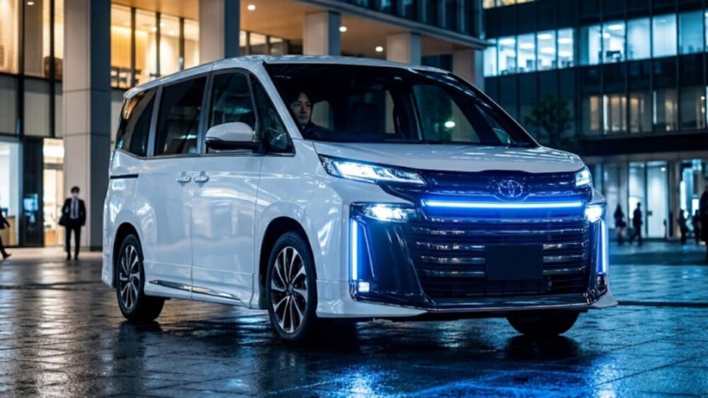 新型ヴォクシーの青いランプが放つ強烈な個性