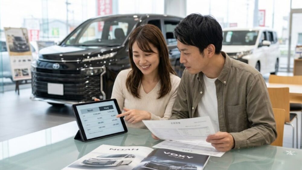 ノアとヴォクシーの価格差