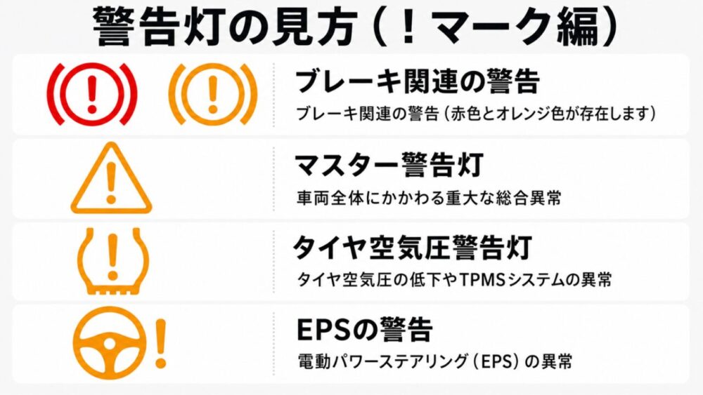 警告灯のマークの意味とは
