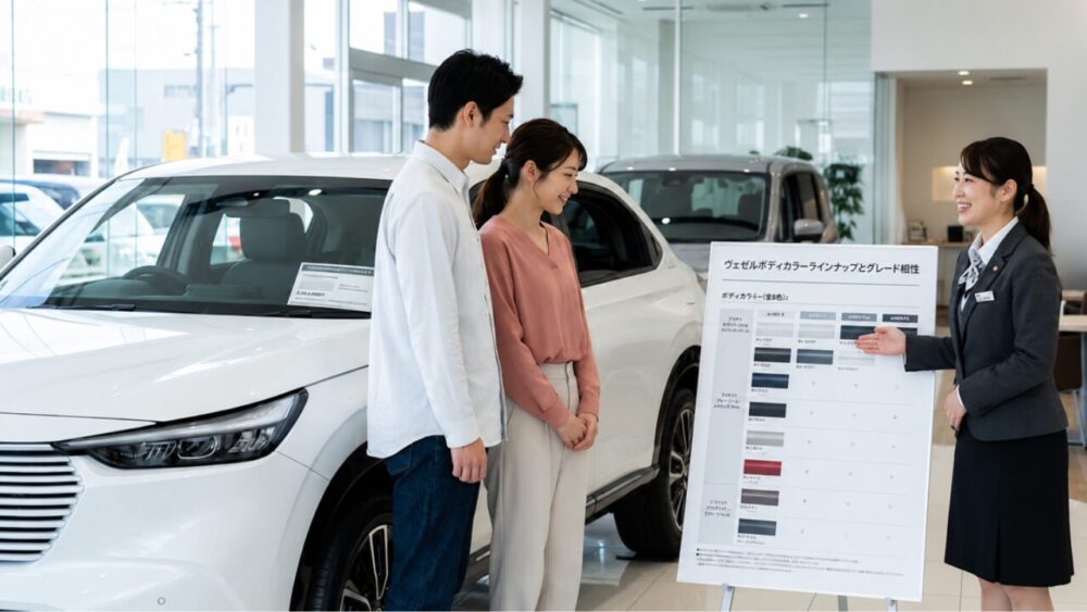 新型ヴェゼルの色一覧